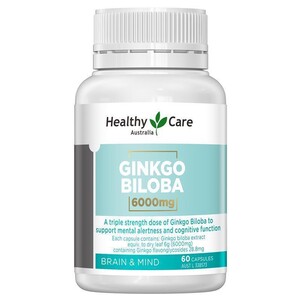 (PRE ORDER) Healthy Care Ginkgo Biloba 6000mg 60 Capsules shelf life 2yrs